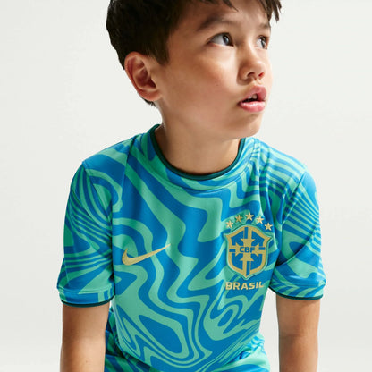 Camiseta Brasil Nike 2026 Pré-Jogo Infantil