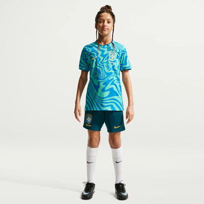 Camiseta Brasil Nike 2026 Pré-Jogo Infantil