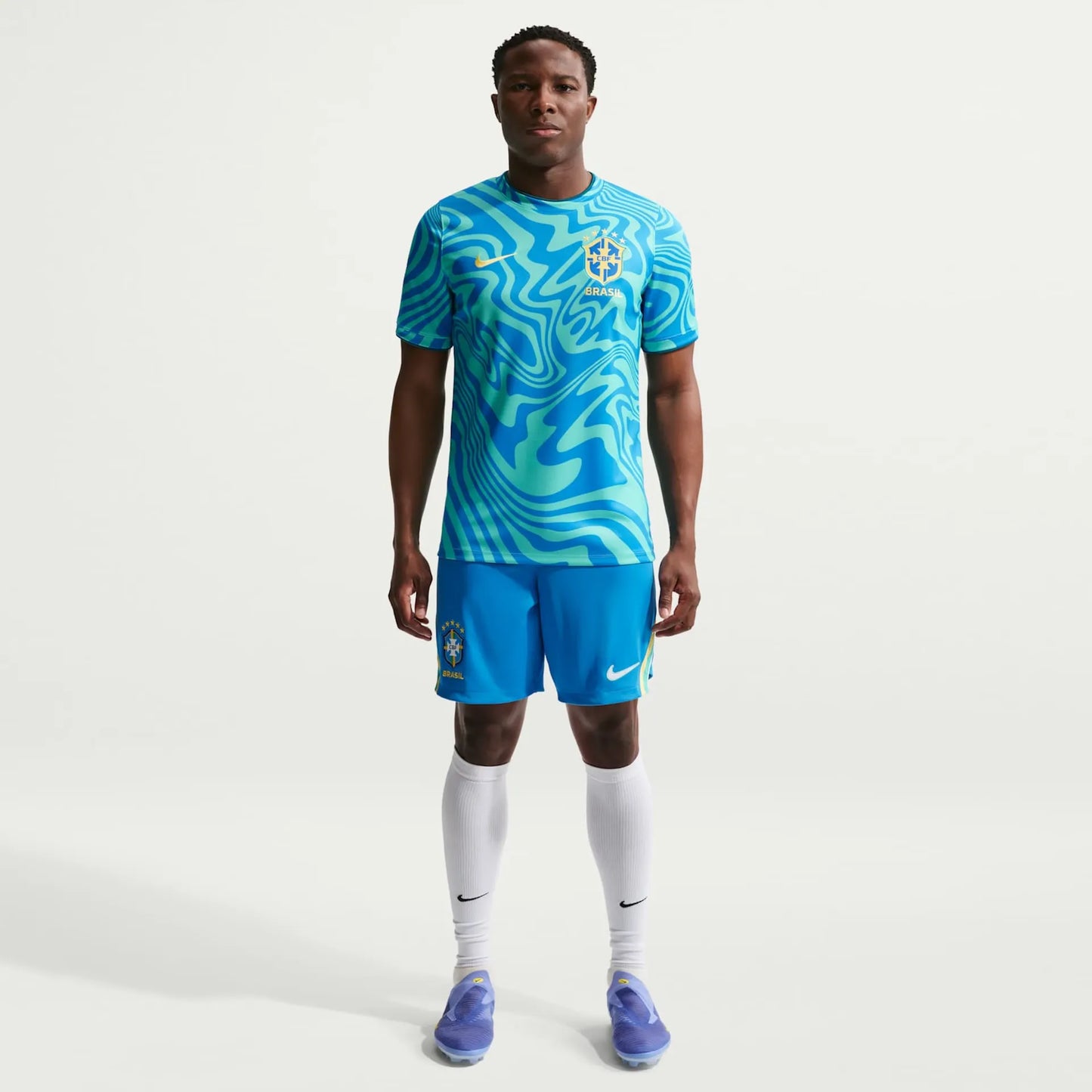 Camiseta Brasil Dri-FIT Nike Academy Pro Pré-Jogo Masculina