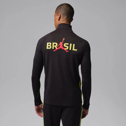 Camiseta Brasil Jordan Manga Longa Strike Drill 2026 Treino Masculina